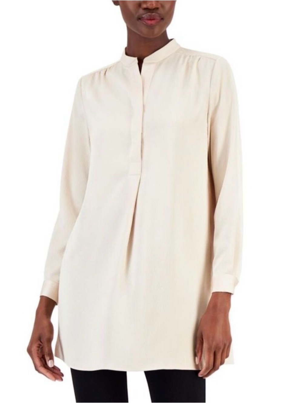 Anne Klein Cream Tunic Blouse